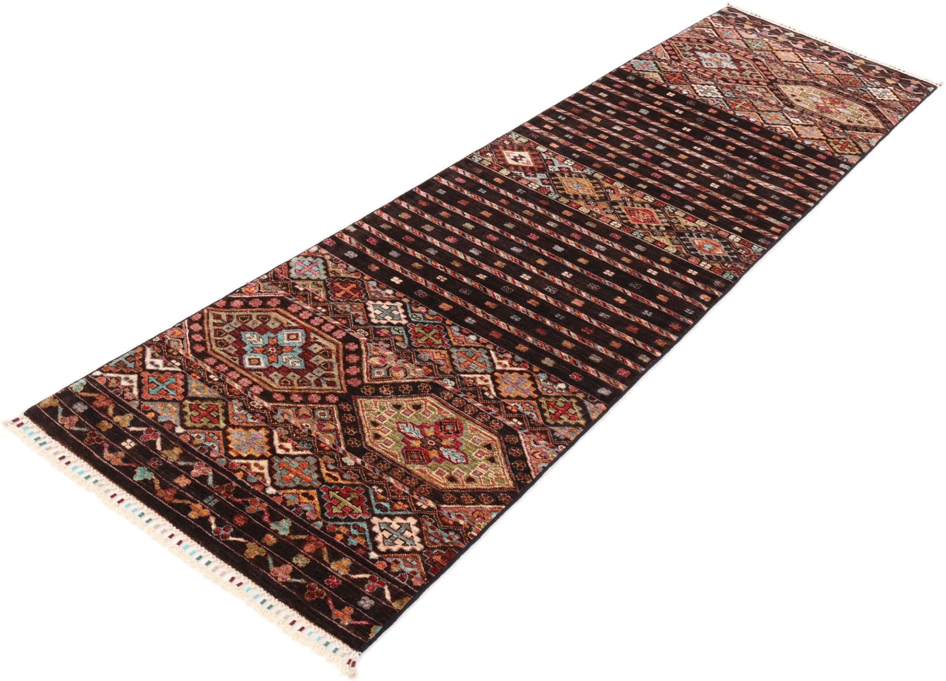 Handgeknüpfter Samarkand Orientteppich, 84 × 311 cm, Wolle