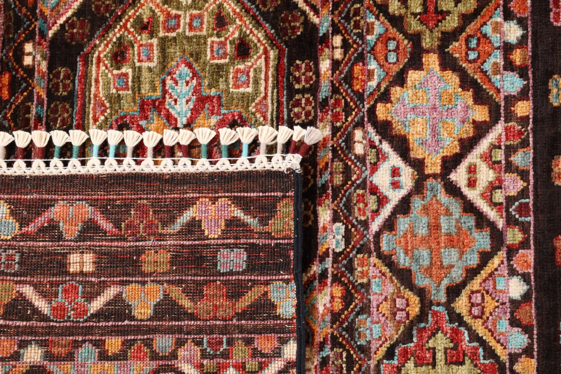 Handgeknüpfter Samarkand Orientteppich, 84 × 311 cm, Wolle