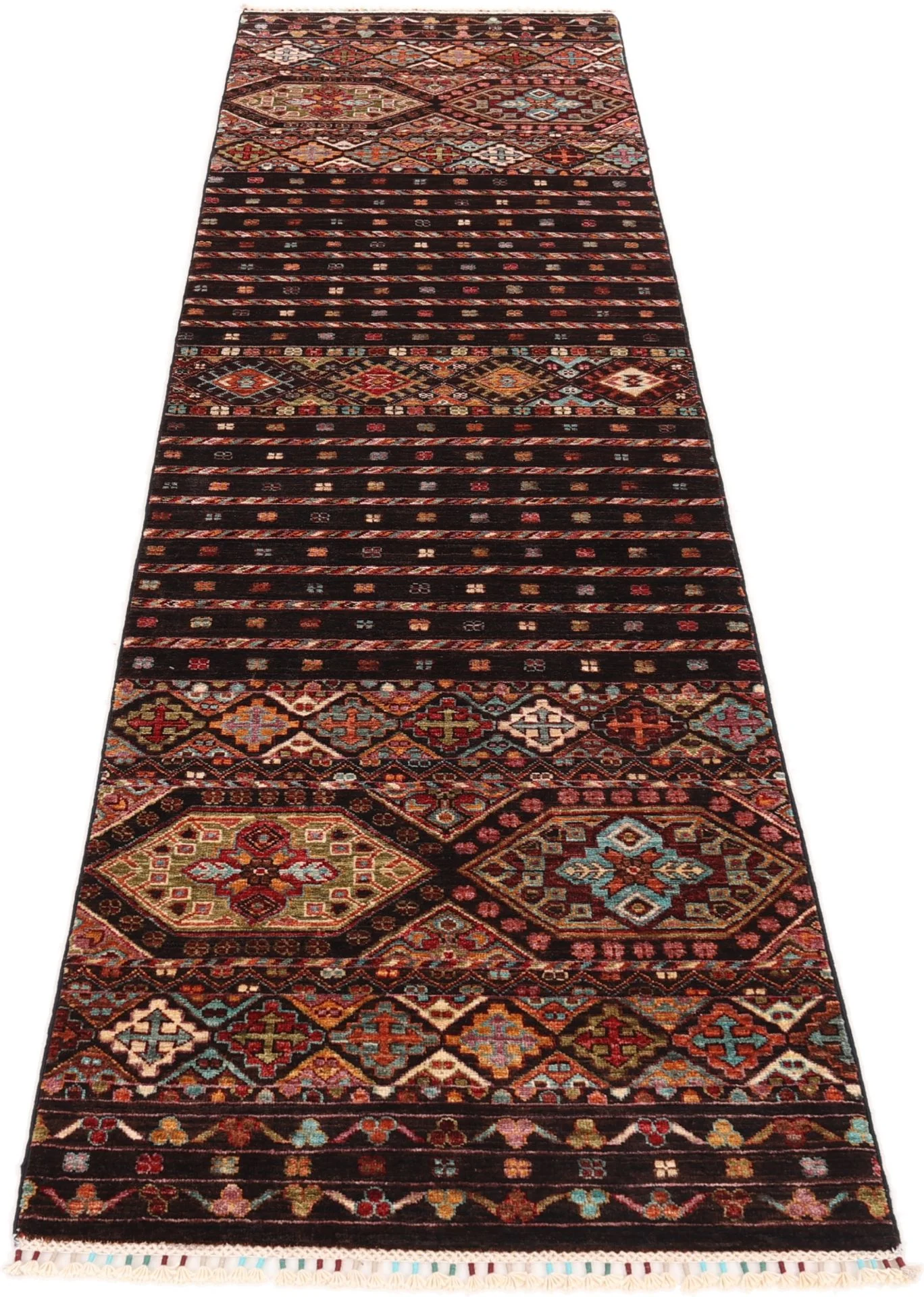 Handgeknüpfter Samarkand Orientteppich, 84 × 312 cm, Wolle