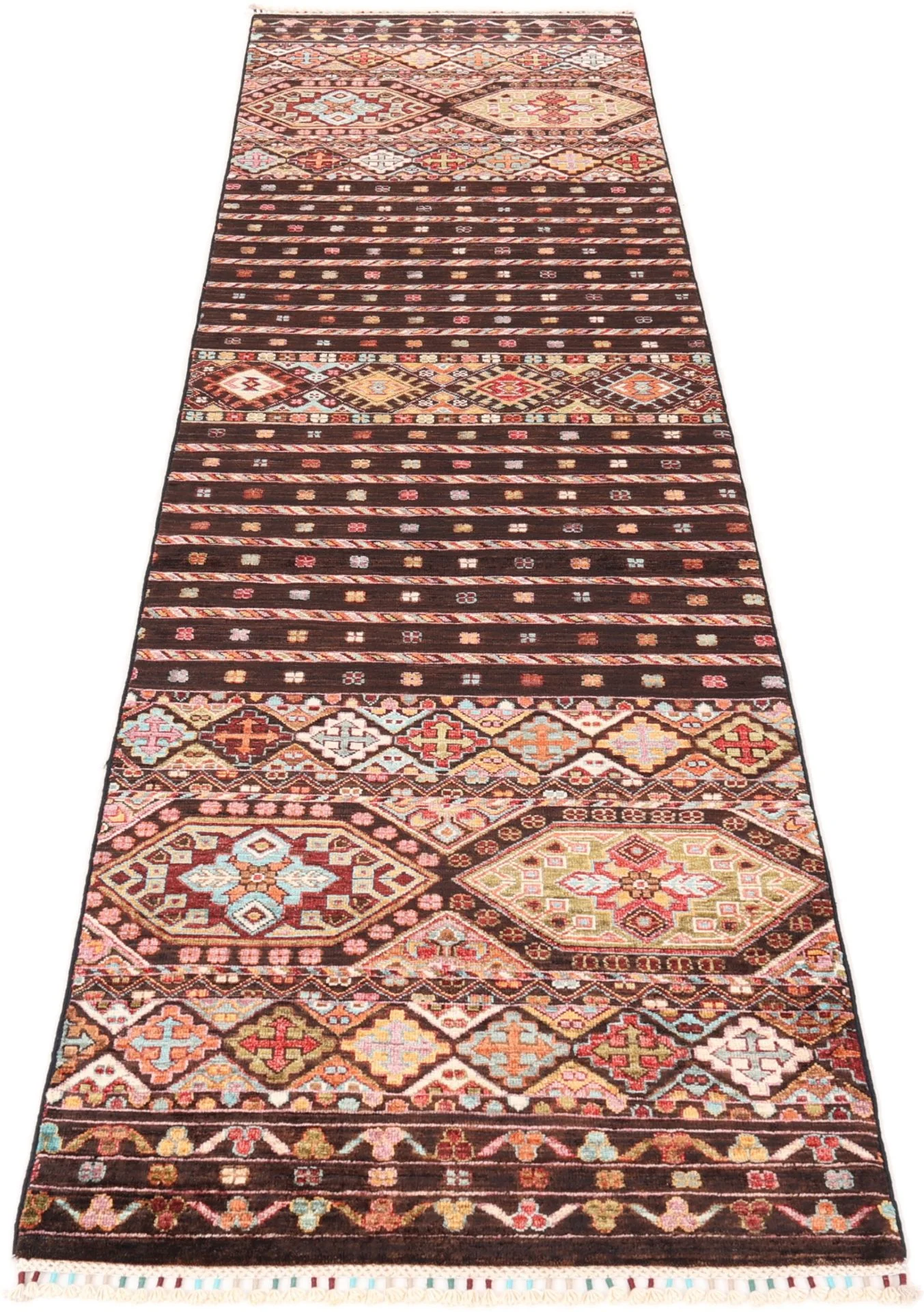 Handgeknüpfter Samarkand Orientteppich, 84 × 312 cm, Wolle