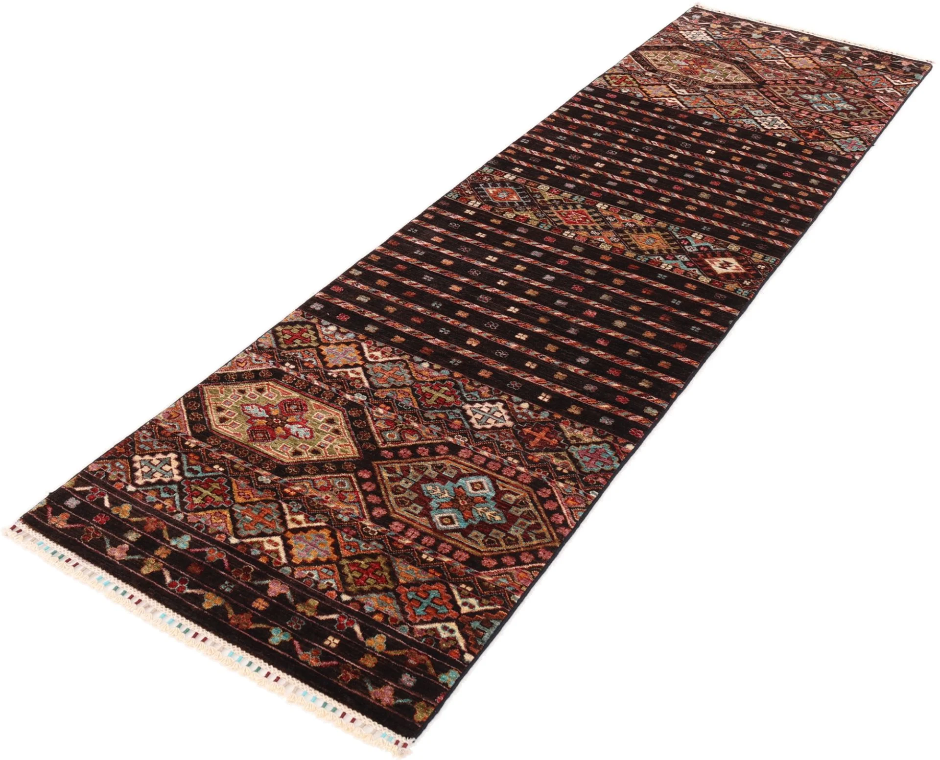 Handgeknüpfter Samarkand Orientteppich, 84 × 312 cm, Wolle