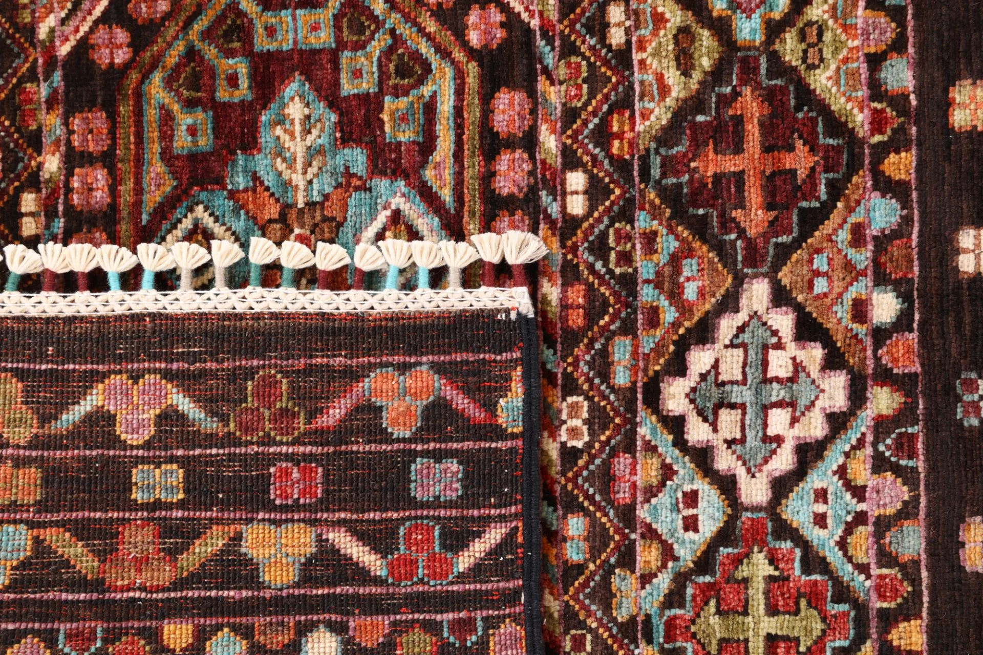 Handgeknüpfter Samarkand Orientteppich, 84 × 312 cm, Wolle