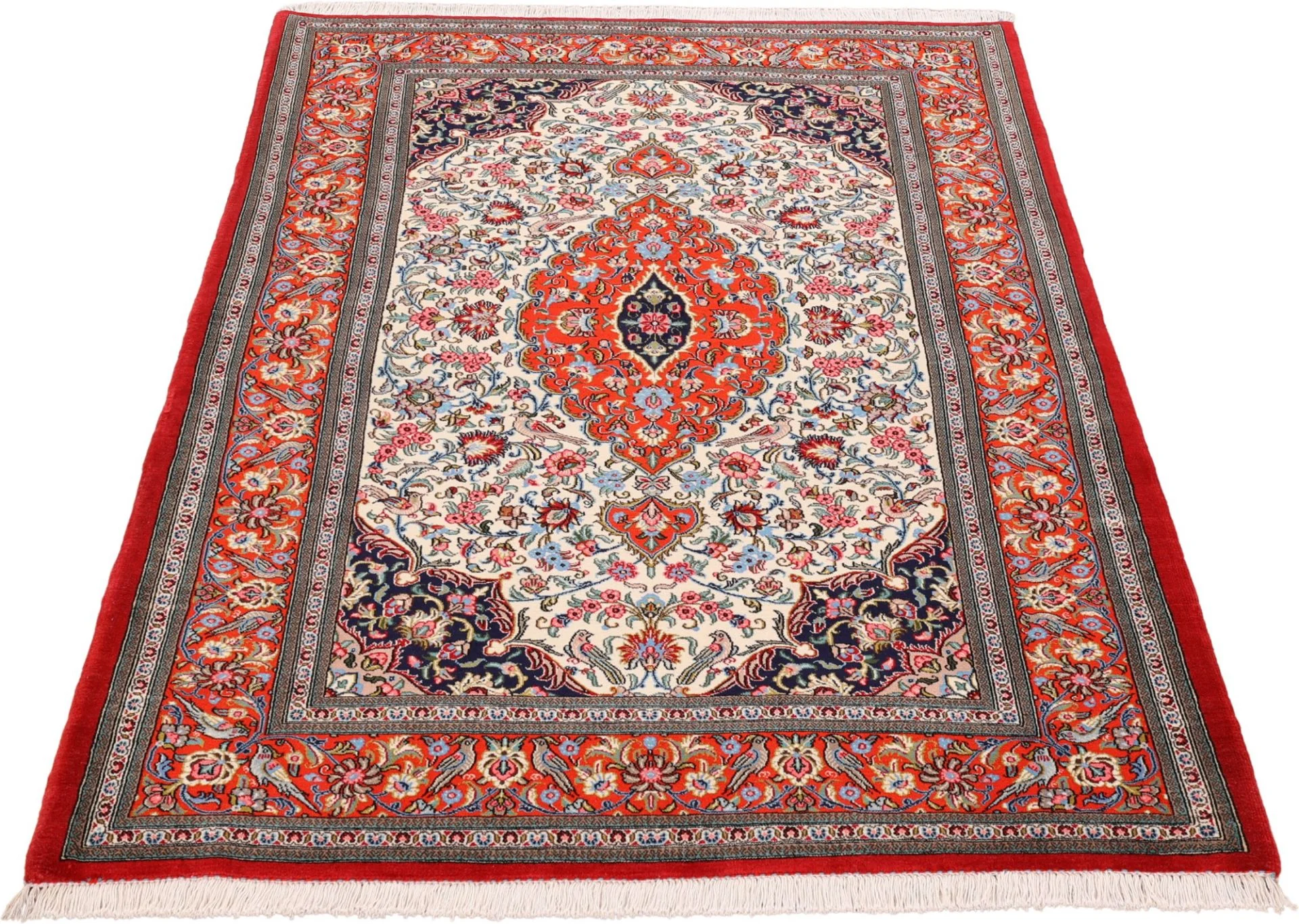 Ghom Perserteppich 136 × 202 cm aus Wolle, handgeknüpft