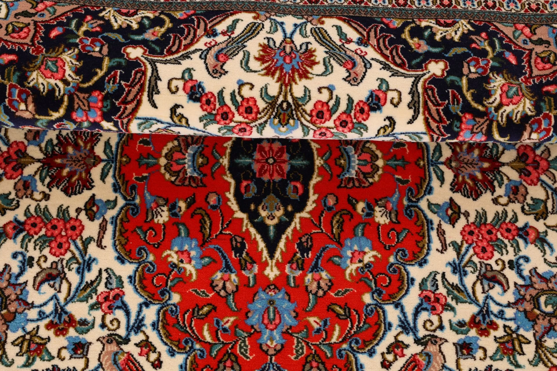 Ghom Perserteppich 136 × 202 cm aus Wolle, handgeknüpft