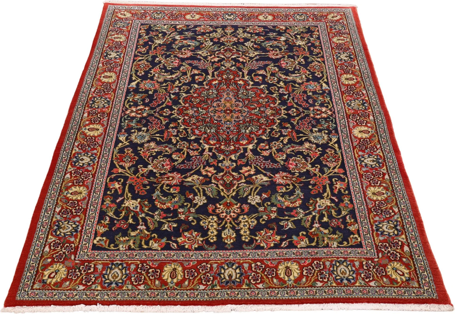 Ghom Perserteppich aus Iran, 137 × 199 cm