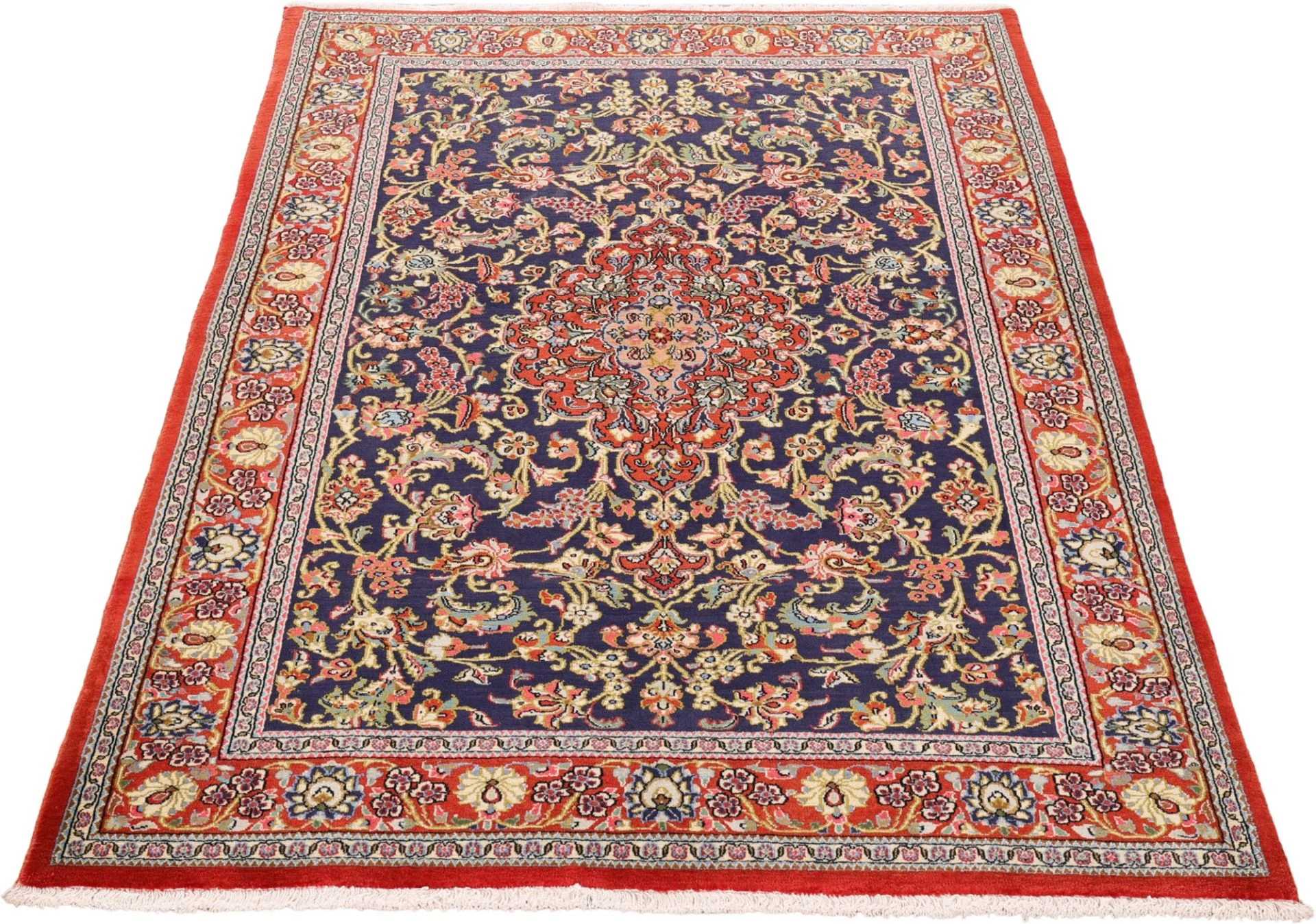 Ghom Perserteppich aus Iran, 137 × 199 cm