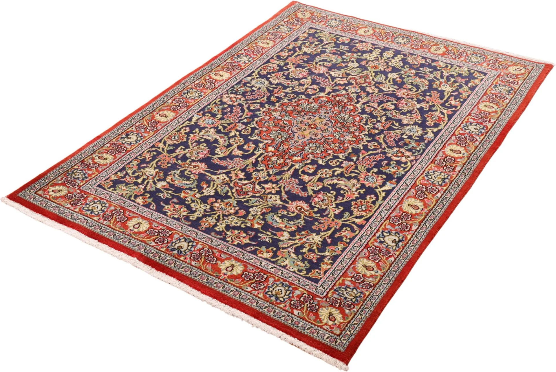 Ghom Perserteppich aus Iran, 137 × 199 cm