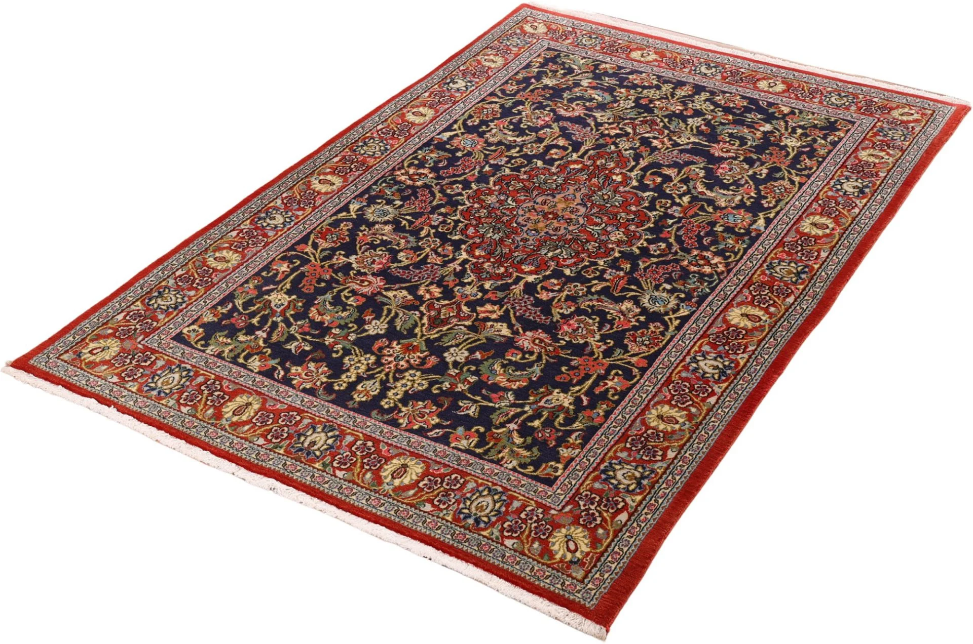 Ghom Perserteppich aus Iran, 137 × 199 cm
