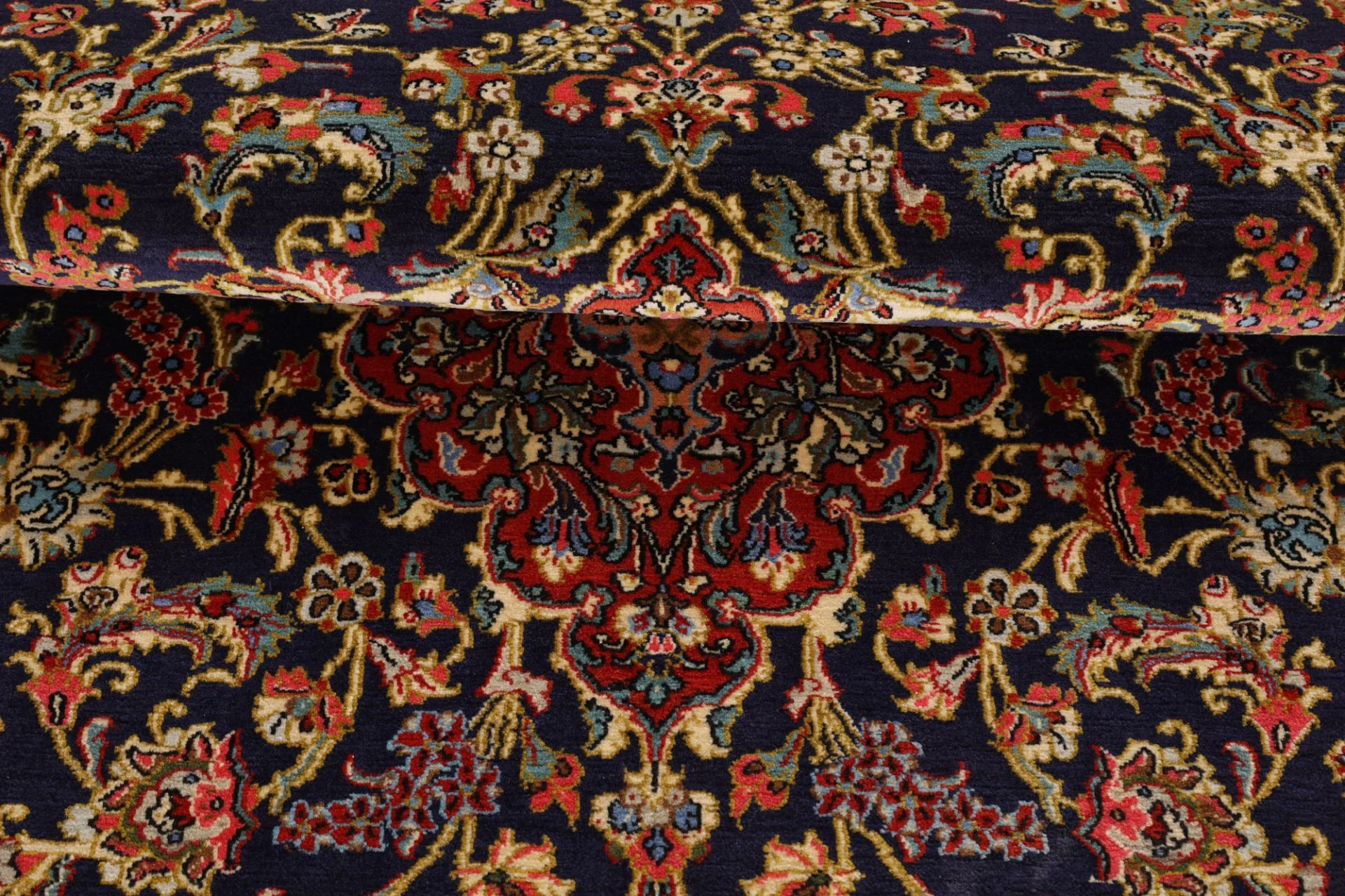 Ghom Perserteppich aus Iran, 137 × 199 cm
